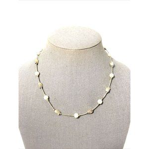 Women’s 18” Adjustable Faux Pearl & Gold Bead Fashion Jewelry Strand Necklace.